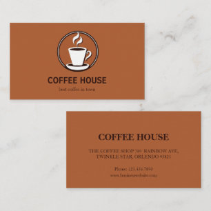 Visita Compro de café simples mínimo barista cartão de vi