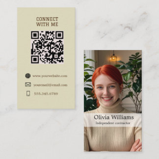 Visita Conectar-se comigo - Cartão de Código QR Personali