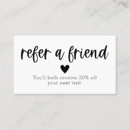 Visita Consulte Um Cartão De Referência De Salão Amigo