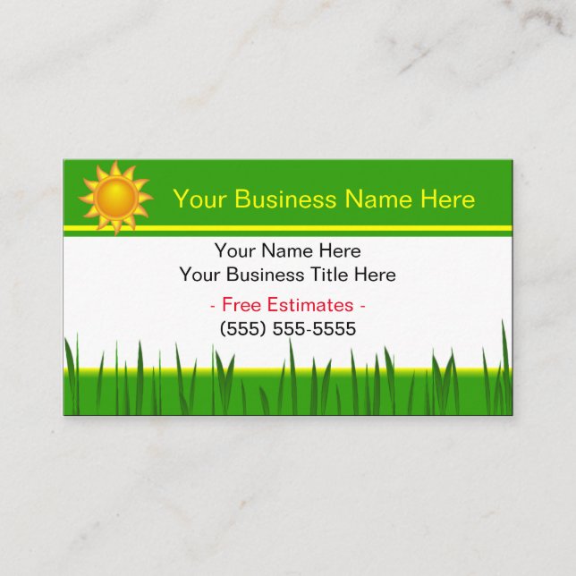 Visita Contratado de Paisagem Personalizados Cartão de vi (Frente)