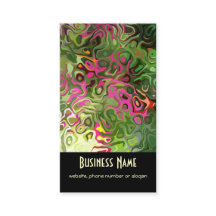 Cor-de-rosa elegante, verde, creme, Cartão de visi
