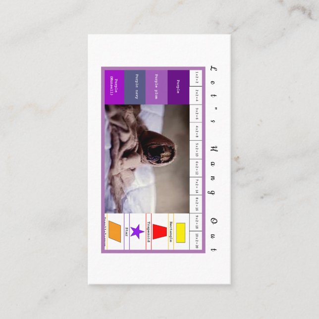 Visita Crianças Cartão de visita: Vamos Sair (Frente)