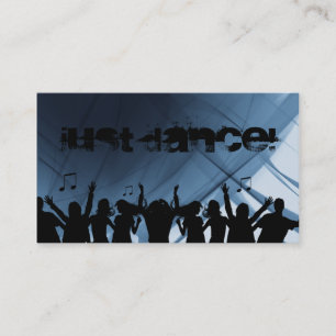 Visita Dança retro azul 2 da música do cartão de visit