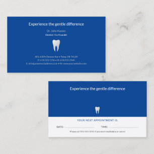 Visita Dentista   Cartão de Nomeação Dental