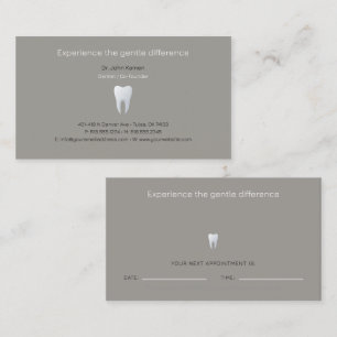 Visita Dentista   Cartão de Nomeação Dental