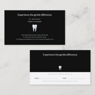 Visita Dentista   Cartão de Nomeação Dental
