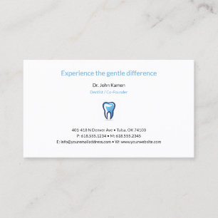 Visita Dentista Cartão de Nomeação Dental