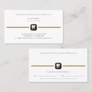 Visita Dentista   Cartão de Nomeação Dental