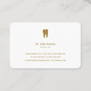 Visita Dentista Clássico Cartão de Ouro dentário