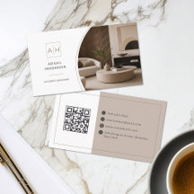 Designer de Código QR de Foto Elegante para Cartão