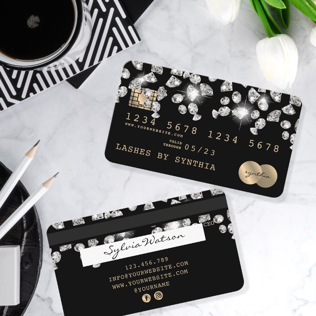 Visita Diamantes de Discagem Estimulados do Cartão de Cré (Criador carregado)