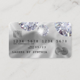 Visita Diamond Silver do estilo do cartão de crédito