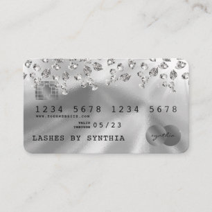 Visita Diamond Silver do estilo do cartão de crédito