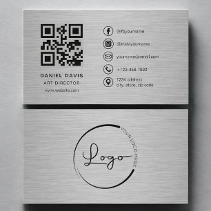 Visita Diretor de Arte Cartão QR Code de Metal