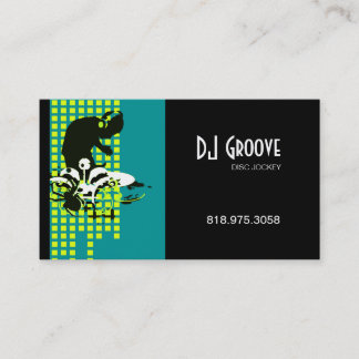 Visita Disco-jóquei do DJ Mixmaster - cartão de indústria