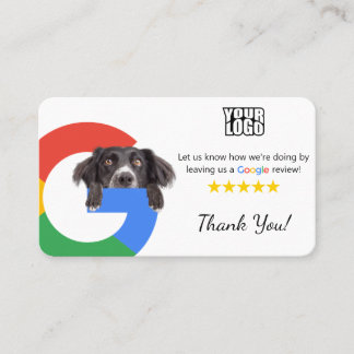 Visita Dog Daycare Google Review Modelo de cartão de negó
