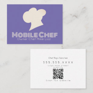 Visita Dono de Caminhão de Alimentação Chef Móvel Cartão