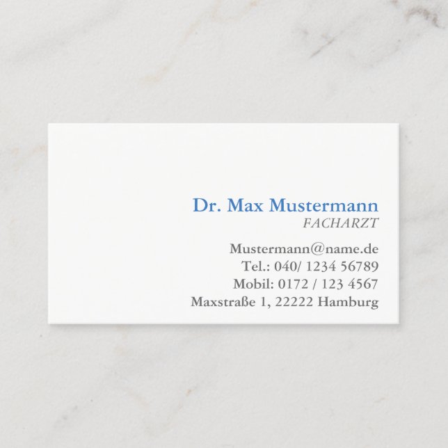 Visita Doutor cartão de presentação (Frente)