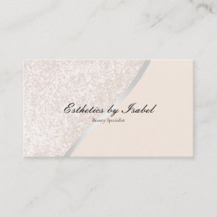 Visita Elegante Cream Sparkle Estheticista Cartão de visi