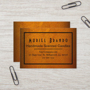 Visita Elegante Dourada Candle Company V4 Cartão de visi