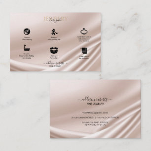 Visita Elegante Dourado Glitter Jewelry Care Cartão de v