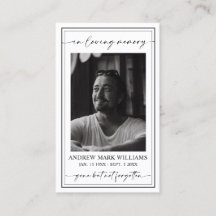 Elegante Moderno Cartão com fotos de Oração Funera