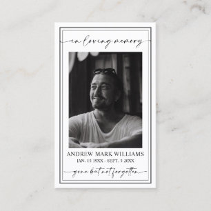 Visita Elegante Moderno Cartão com fotos de Oração Funera