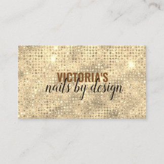 Visita Elegante Nail Tech Diamond Glitter Cartão de visit