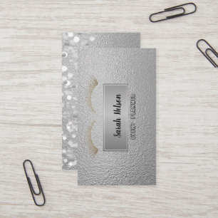 Visita Elegante prata de luxo Faux Lashes Cartão de visi