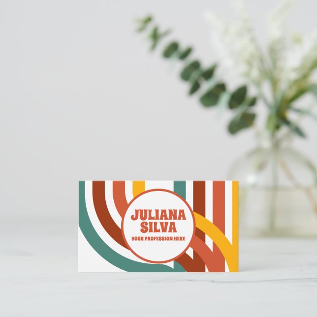 Visita Elemento Groovy de 70 anos ligado a Cartão de visi (Em pé/Frente)