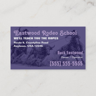 Visita Escola de Rodeio | Cartão de Instrutor de Roping d