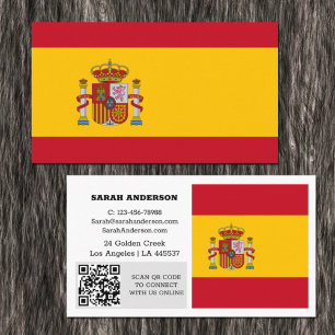 Visita Espanha moderna, Cartão de visita, Sinalizador esp