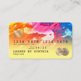 Visita Estilo de Cartão de Crédito de Arte Colorido abstr
