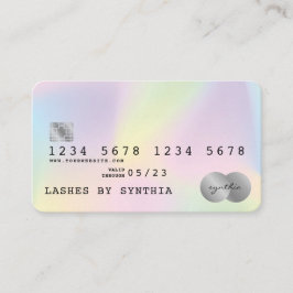 Visita Estilo de Cartão de Crédito Moderno Unicórn Hologr