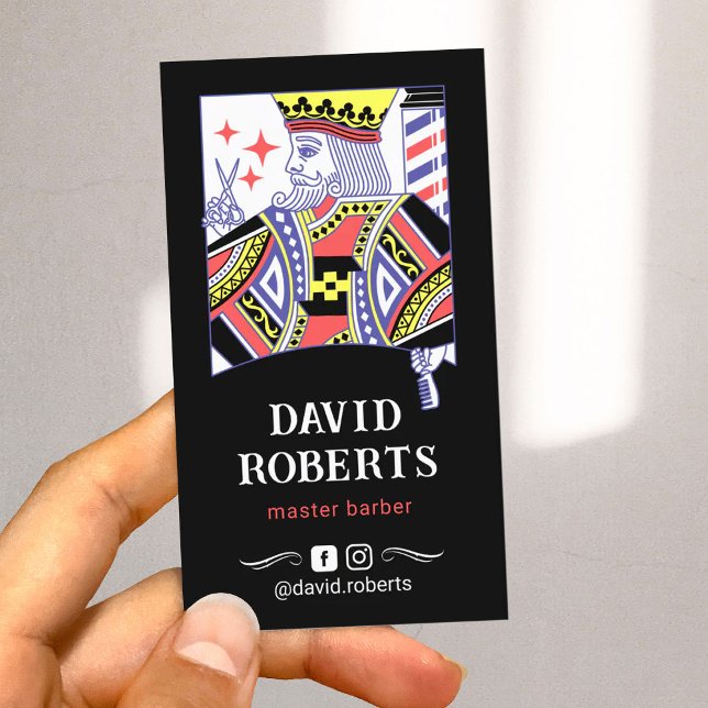 Visita Estilo de Cartão de Reprodução Barber King Estilo  (Criador carregado)