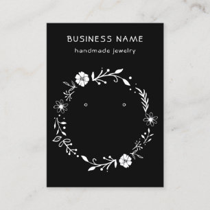 Visita Expositor de cartão preto para brincos de grinalda