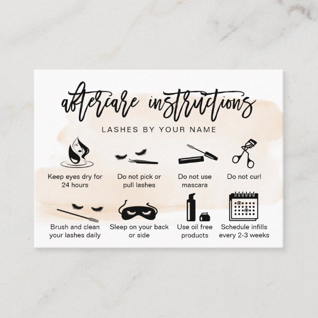 Visita Extensão da pálpebra rosa moderna do cartão de pós (Frente)