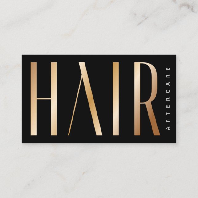 Visita Extensões Douradas E Simples De Cabelo Após Cartão (Frente)