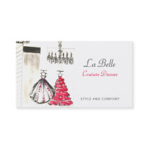 Fashion Boutique Couture Dressmaker Cartão de visi
