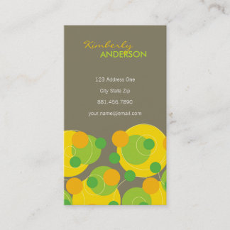Visita fatin Retro Citrus Dots Groovy Fun Cartão de visit