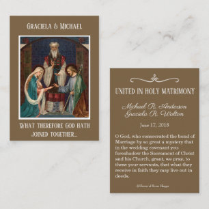 Visita Favor de Casamento Católico Cartão Sagrado Maria J