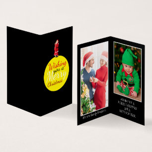 Visita Festa de Natal, Cartão de Natal de Foto da Família