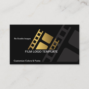 Visita Fita de película Dourada, Design de Cartão de visi