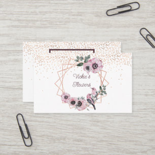 Visita Flores de Aquarelas Florist Compra Cartão de visit