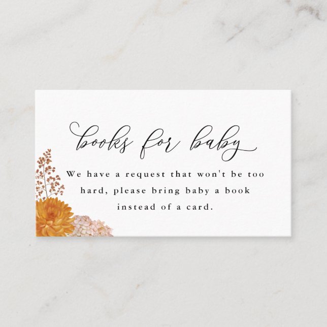 Visita Flores de outono Tragam um cartão de gabinete de l (Frente)