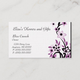 Visita Flores retros brilhantes cartão de visita,