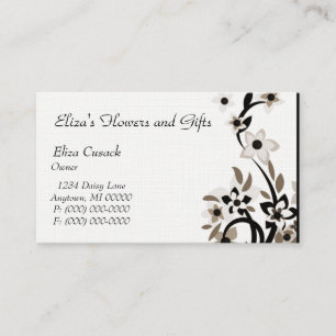 Visita Flores retros brilhantes cartão de visita, Mocha