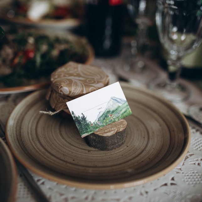 Visita Floresta das Montanhas | Cartão de Casamento (Criador carregado)