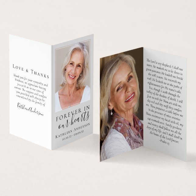 Visita Folheado para sempre em nosso Cartão de Oração Mem (Interior e exterior)