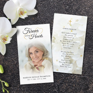 Visita Foto Funeral Para Corações Cruzados Cartão de Oraç
